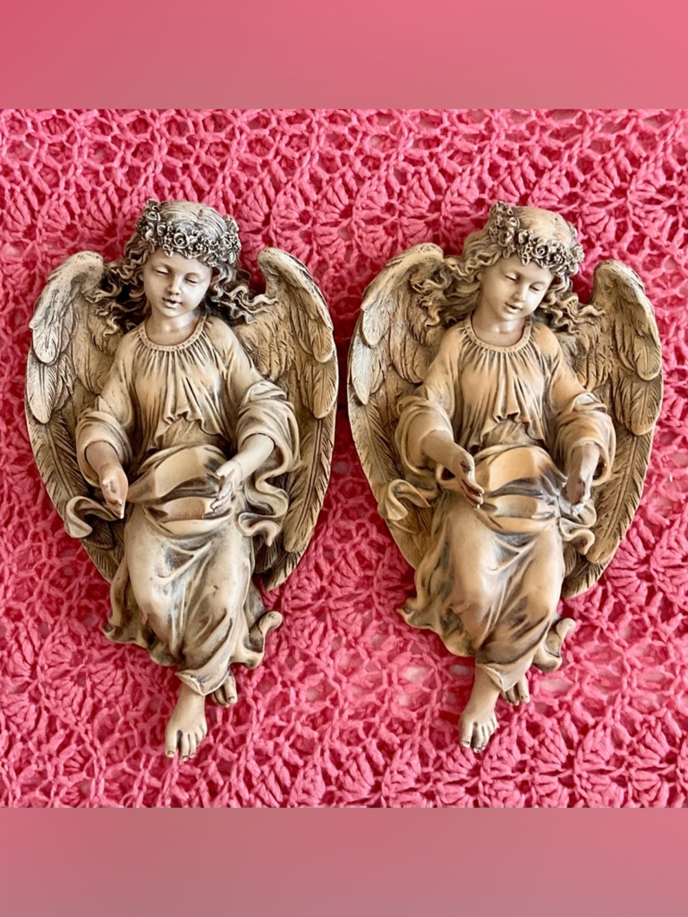Pair of Decorative Angel Wall hanging 14x8.5 .